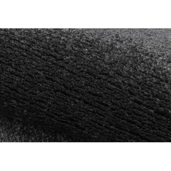 Koberec okrúhly SOFTY Jednotný, Jednofarebný, čierny