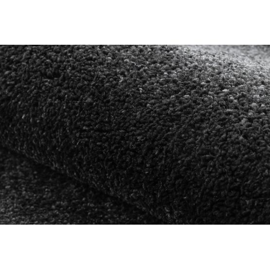 Koberec SOFTY, Jednotný, Jednofarebný, čierny