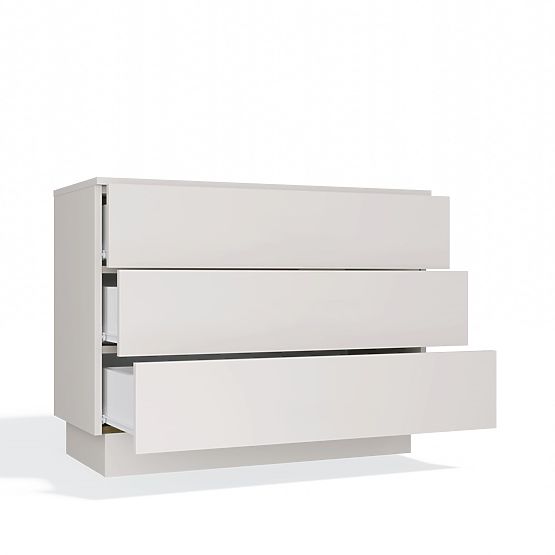 Komoda AMBER 3S Skrinka 3 Zásuvky Do Spálne Obývacej Izby KAŠMÍR Béžová