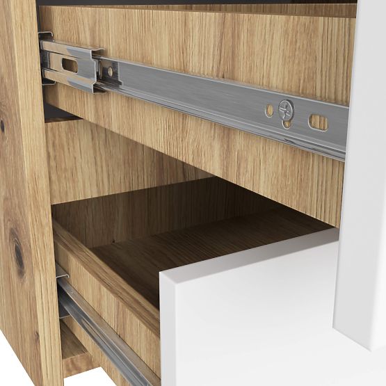 KOMODA CL100 6SZ PK DUB ARTISAN / BIELA