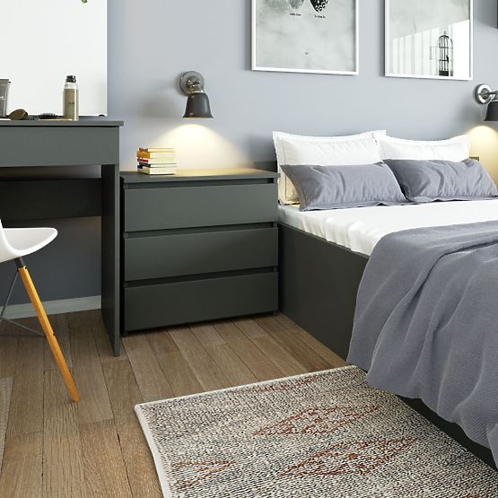 KOMODA CL3 3SZ CLP PK GRAFITOVÁ ŠEDÁ