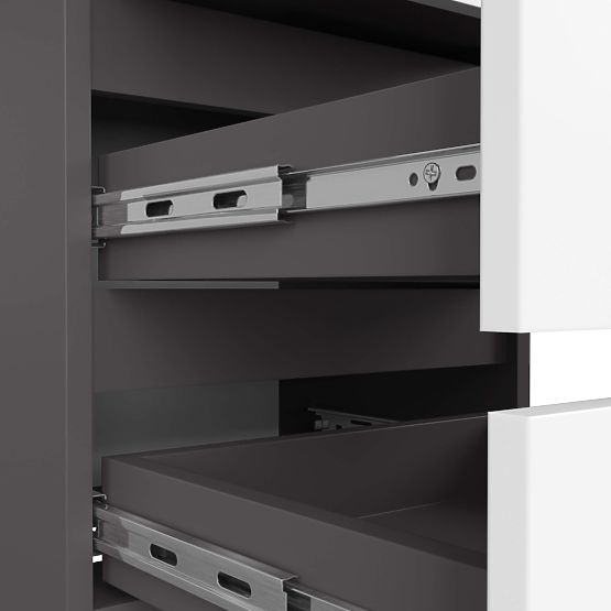 KOMODA CL3/40 GRAFITOVÁ SIVÁ / BIELA