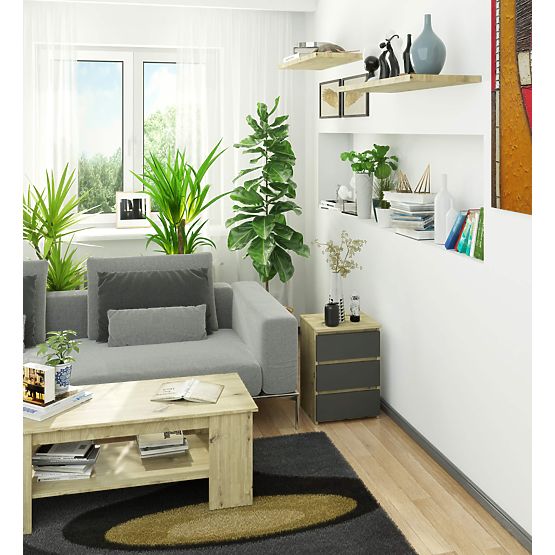 KOMODA CL3/40 PK DUB ARTISAN / ŠEDÁ