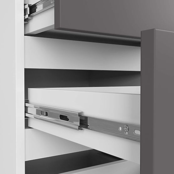 KOMODA CL4 PK BIELA / ŠEDÁ