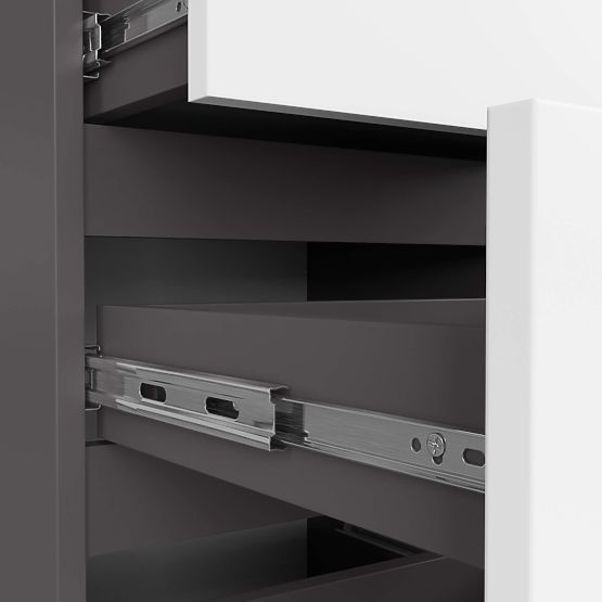 KOMODA CL4 PK GRAFITOVÁ ŠEDÁ / BIELA