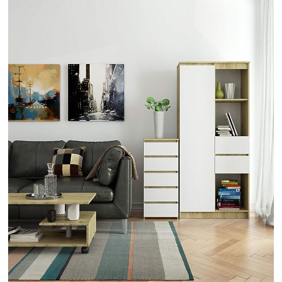 KOMODA CL5 PK DUB ARTISAN / BIELA