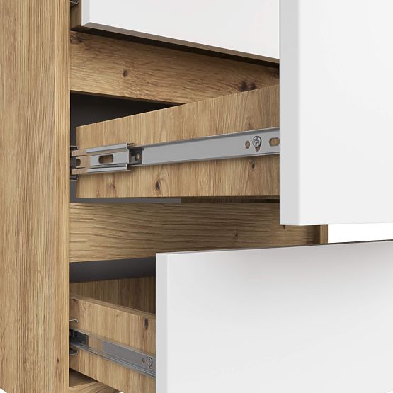 KOMODA CL6 PK DUB ARTISAN / BIELA