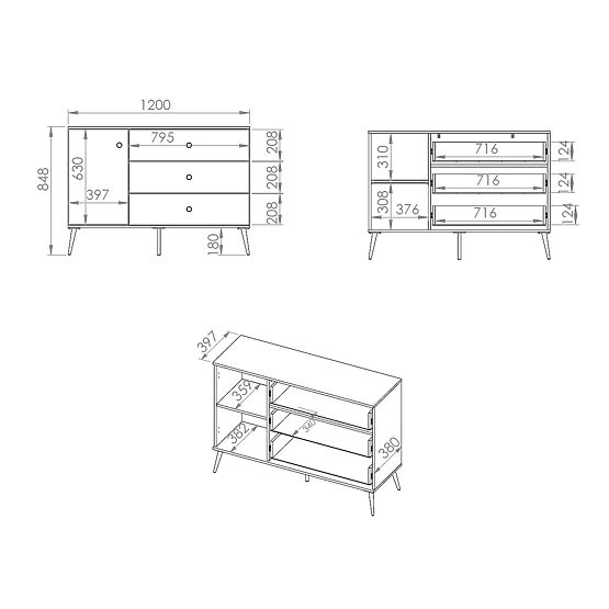 Komoda Forest menšia - zelená