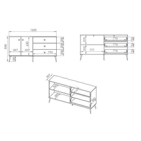 Komoda Forest väčšia - zelená