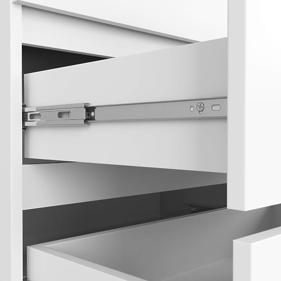 KOMODA K 140 cm 6 ZÁSUVIEK PK BIELA