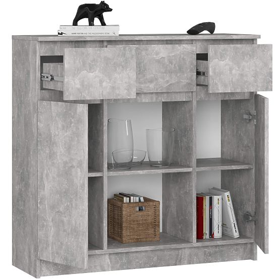 KOMODA K100 2D 3SZ 1P PK BETÓN