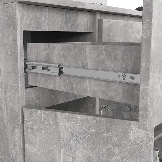 KOMODA K100 2D 3SZ 1P PK BETÓN