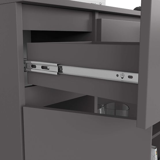 KOMODA K100 2D 3SZ 1P PK GRAFITOVÁ ŠEDÁ