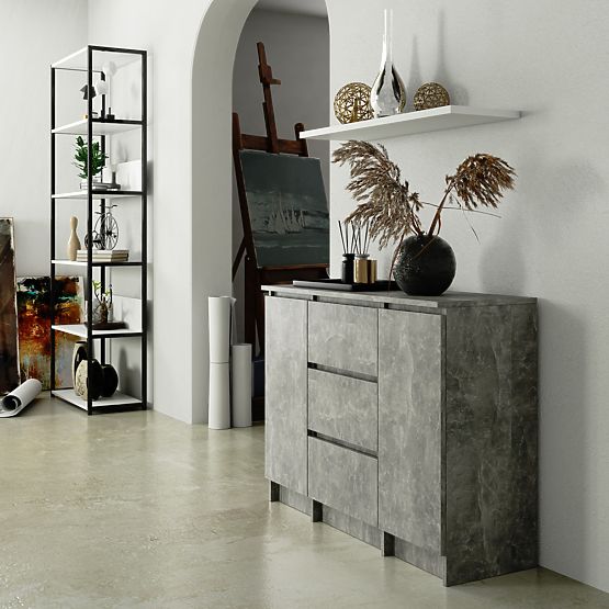 KOMODA K100 2D 3SZ PK BETÓN