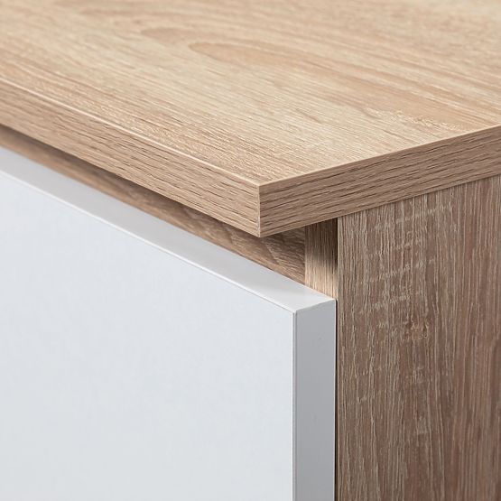 KOMODA K100 2D 3SZ PK DUB SONOMA / BIELA