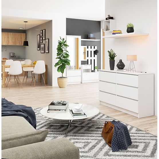 KOMODA K120 6SZ CLP PK BIELA