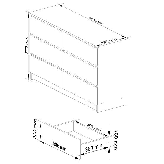 KOMODA K120 6SZ CLP PK BIELY LESK