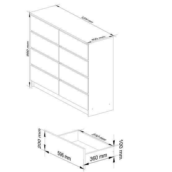 KOMODA K120 8SZ CLP PK DUB CRAFT