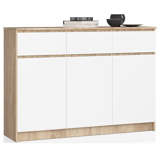 KOMODA K140 3D 3SZ CLP PK SONOMA / BIELA