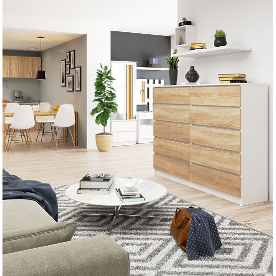 KOMODA K160 10SZ CLP PK BIELA / SONOMA