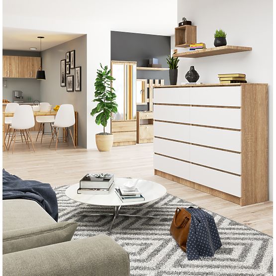 KOMODA K160 10SZ CLP PK DUB SONOMA / BIELA