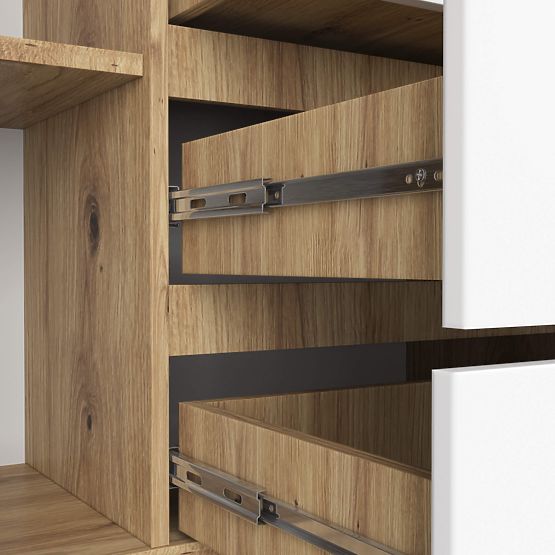 KOMODA K160 2D 4SZ CLP PK ARTISAN / BIELA