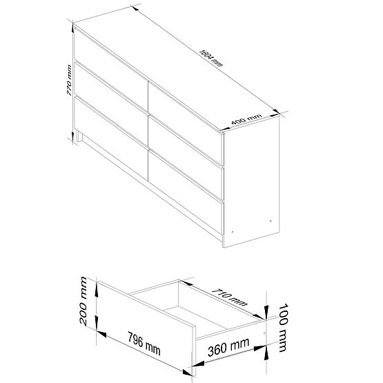 KOMODA K160 6SZ CLP PK BIELY LESK