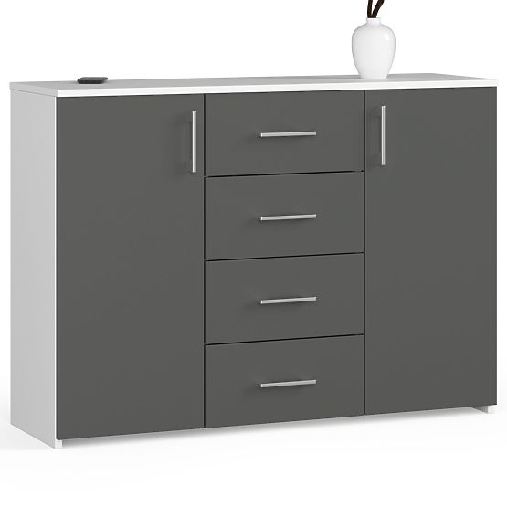 KOMODA K45 PK BIELA / GRAFITOVÁ ŠEDÁ