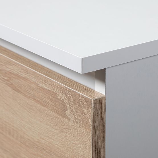 KOMODA K60 3SZ CLP BIELA / SONOMA