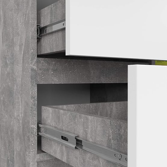 KOMODA K80 JERRY 1D 3SZ PK BETÓN / BIELA