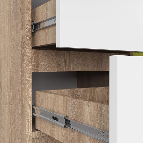 KOMODA K80 JERRY 1D 3SZ PK DUB SONOMA / BIELA