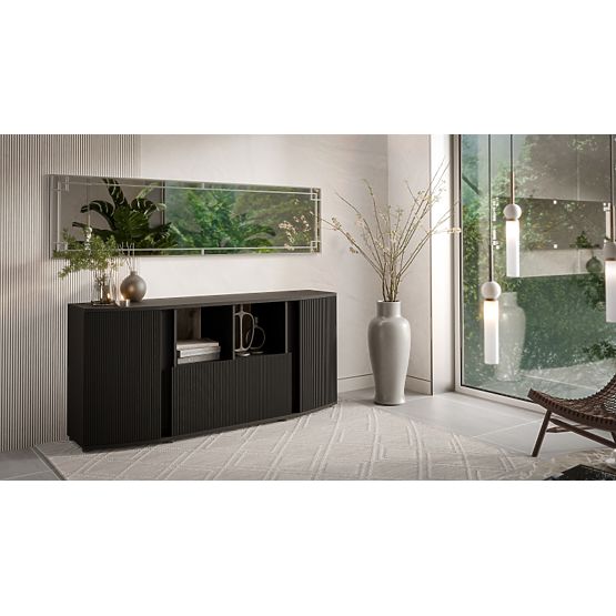 Komoda MICHELLE čierna/dub viking