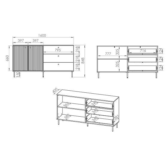 Komoda Sophie väčšia - béžová