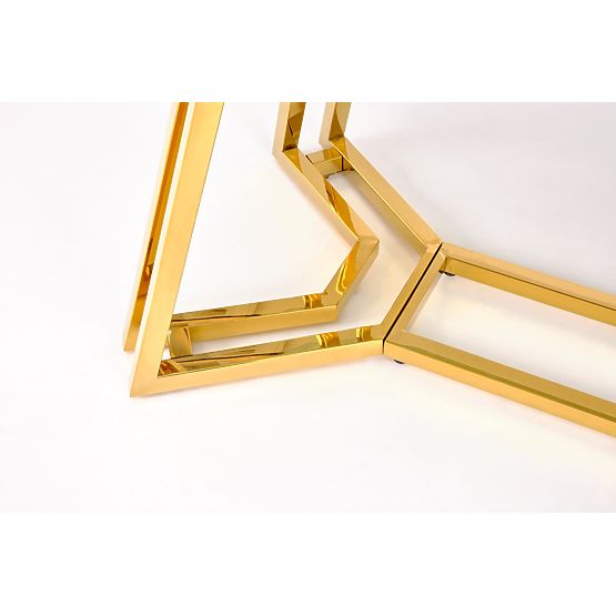 KONAMI stôl, doska - čierny mramor, nohy - zlaté (2p=1ks)