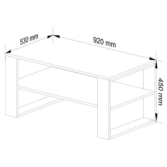 KONFERENČNÝ STOLÍK ALEX DUB SONOMA / BIELA