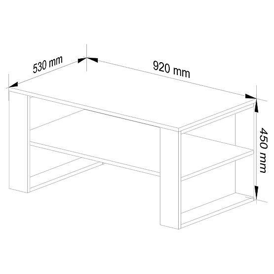 KONFERENČNÝ STOLÍK ALEX DUB SONOMA / ČIERNY