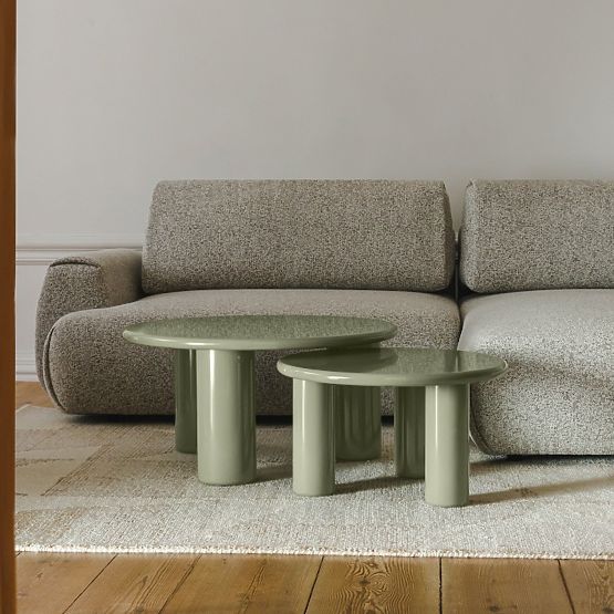 Konferenčný stolík Blair 60 cm, olivový, lesklý