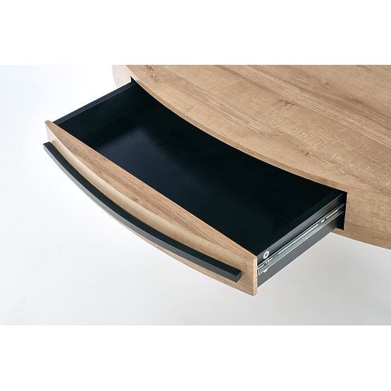 Konferenčný stolík Carolina - čierny / zlatý dub