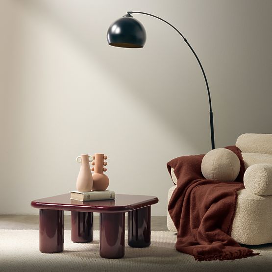 Konferenčný stolík Cherry 70 cm, burgund/višňa, lesklý