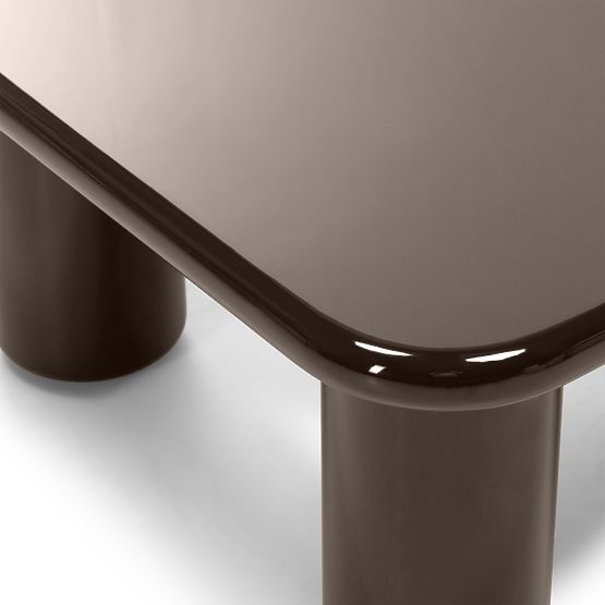 Konferenčný stolík Cherry 70 cm, čokoládový, lesklý