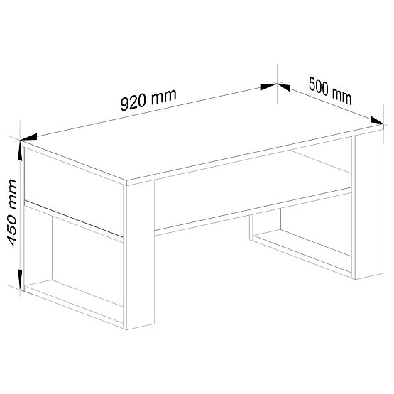KONFERENČNÝ STOLÍK DOMI DUB ARTISAN / BIELY