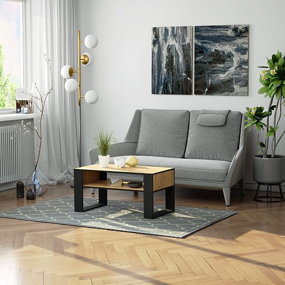 KONFERENČNÝ STOLÍK DOMI DUB CRAFT / ČIERNY