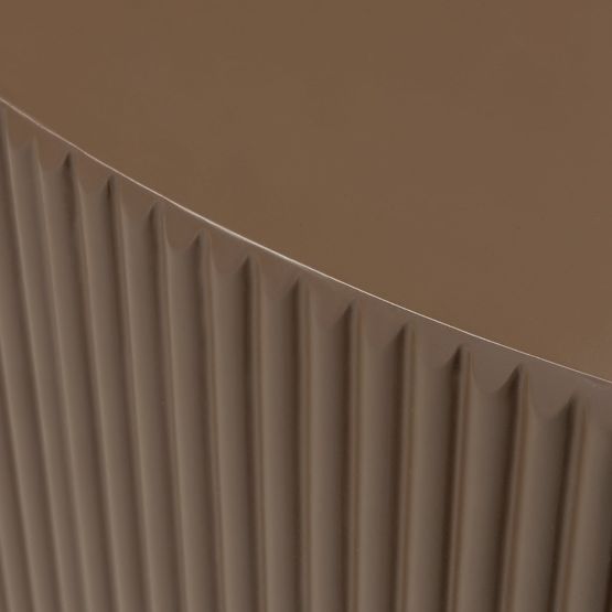 Konferenčný stolík Ermanno, 90 cm, mocha, ryhovaný