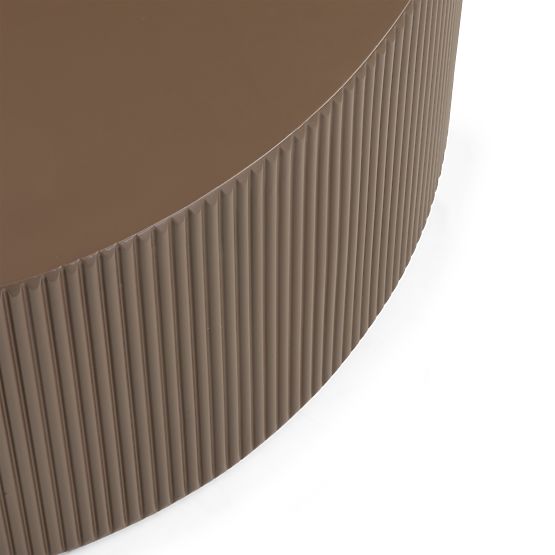 Konferenčný stolík Ermanno, 90 cm, mocha, ryhovaný