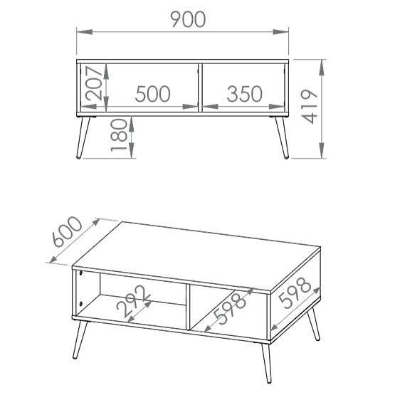 Konferenčný stolík Forest - zelený