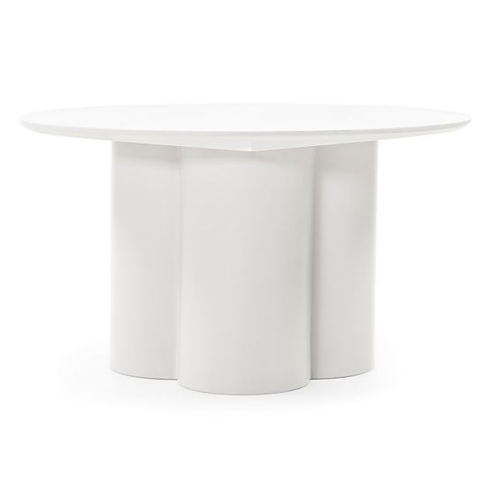 Konferenčný stolík Lazaro 80 cm, okrúhly, šedobéžový