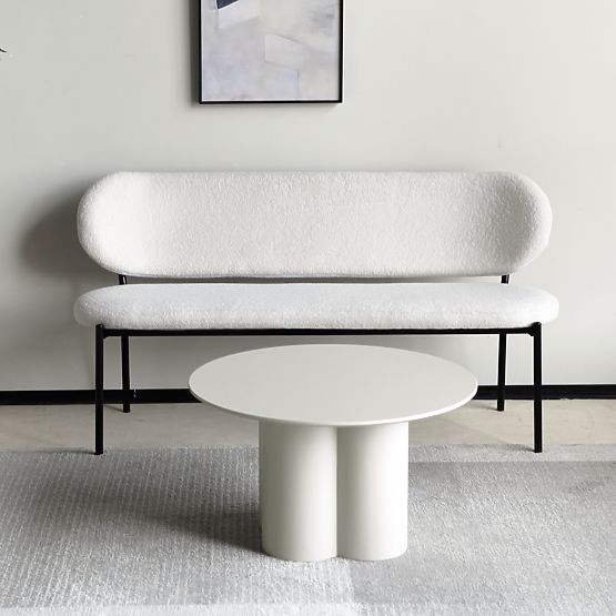 Konferenčný stolík Lazaro 80 cm, okrúhly, šedobéžový