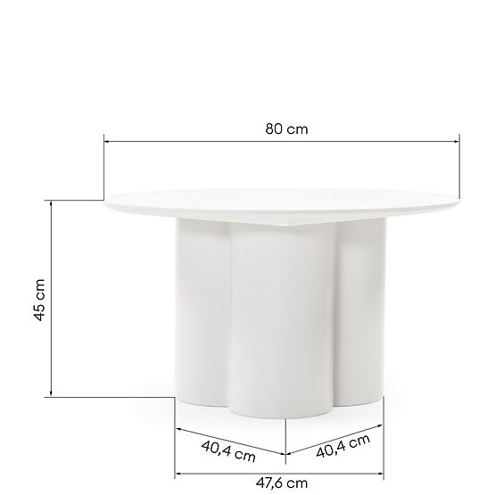 Konferenčný stolík Lazaro 80 cm, okrúhly, šedobéžový