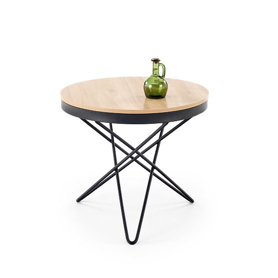 Konferenčný stolík LEILA, prírodný / čierny (1p=1ks)