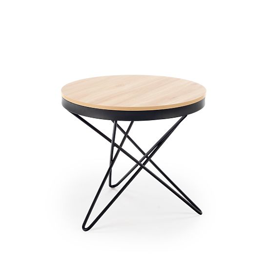 Konferenčný stolík LEILA, prírodný / čierny (1p=1ks)